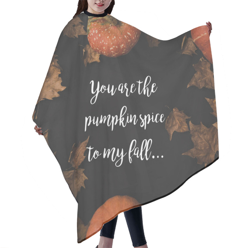 Personality  Pumpkins And Dried Leaves Hair Cutting Cape