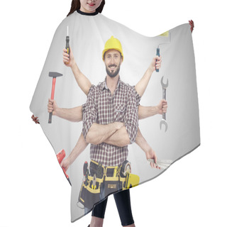 Personality  Handyman With Tools Hair Cutting Cape