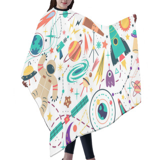 Personality  Space Doodle Set Hair Cutting Cape