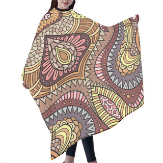 Personality  Vector Abstract Ethnic Hand Drawn Seamless Pattern Hair Cutting Cape