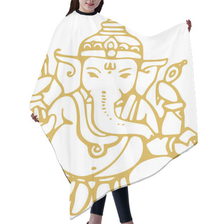 Personality  Drawing Or Sketch Of Lord Vinayaka Or Ganesha Creative Outline Editable Vector Illustration Hair Cutting Cape