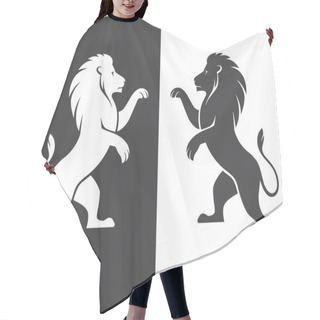 Personality  Two Heraldic Lions Rampant Hair Cutting Cape