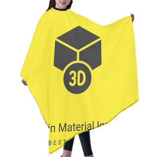 Personality  3d Printing Minimal Bright Yellow Material Icon Hair Cutting Cape