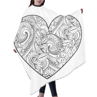 Personality  Decorative Monochrome Floral Heart Hair Cutting Cape