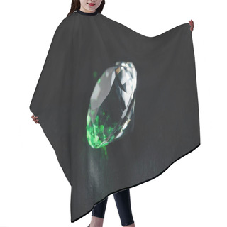 Personality  Illuminated Diamond With Green Light On Black Background Hair Cutting Cape