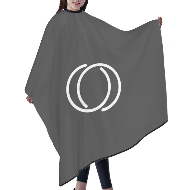 Personality  Letter O logo hair cutting cape