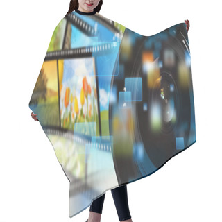 Personality  Multimedia Streaming Hair Cutting Cape