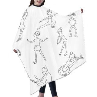 Personality  Set Of Ballet Dancers Hair Cutting Cape