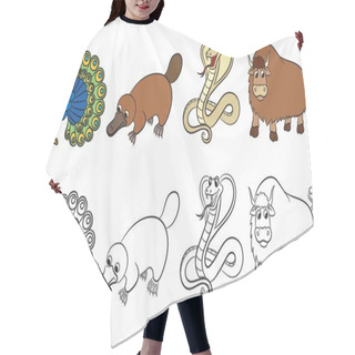 Personality  Cute Zoo Animals Collection Hair Cutting Cape
