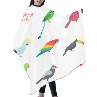 Personality  Vector Illustration Of Tropical Birds Icon Hair Cutting Cape