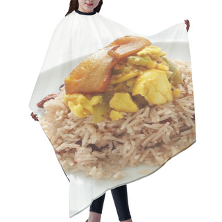 Personality  Jamaican Saltfish & Ackee On Peas Rice Hair Cutting Cape
