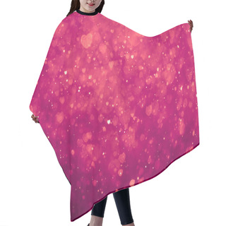 Personality  Glowing Pink Hearts Background Hair Cutting Cape