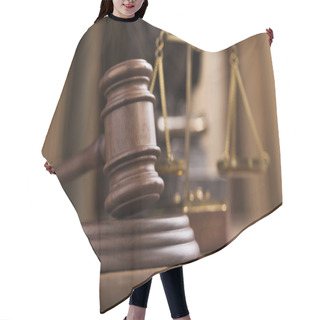 Personality  Law Theme, Mallet Of Judge Hair Cutting Cape