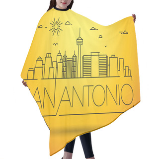 Personality  San Antonio City Skyline With Typographic Design Hair Cutting Cape
