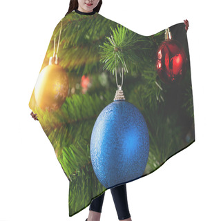 Personality  Christmas Decoration With Shiny Glare Hair Cutting Cape