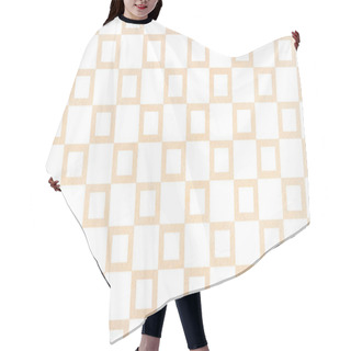 Personality  Watercolor Square Pattern. Hair Cutting Cape