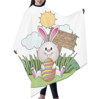 Personality  Bunny With Easter Egg Hair Cutting Cape