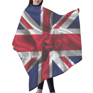 Personality  Abstract Background With Folded Union Jack Flag Hair Cutting Cape