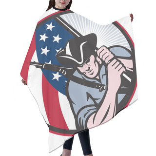 Personality  American Patriot Minuteman With Flag Hair Cutting Cape