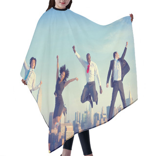 Personality  Business People Celebrating Success Hair Cutting Cape