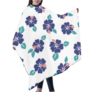 Personality  Hibiscus Pattern Hair Cutting Cape