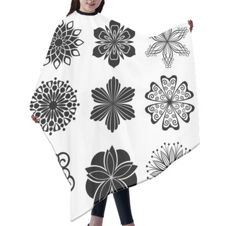 Personality  Set Of Graphic Flowers Hair Cutting Cape