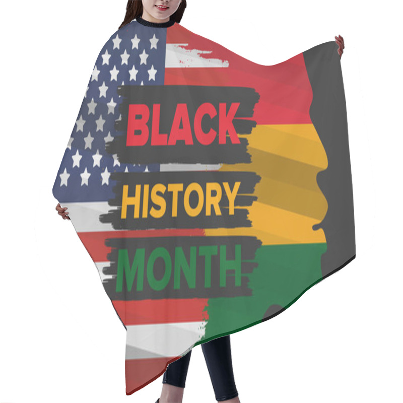 Personality  Black History Month. African American History. Celebrated Annual. In February In United States And Canada. In October In Great Britain. Poster, Card, Banner, Background. Vector Illustration Hair Cutting Cape