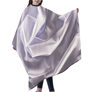 Personality  Full Frame Of Folded Elegant Purple Silk Fabric As Background Hair Cutting Cape