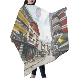 Personality  Beautiful Street Of Austrian Town In Mountains Hair Cutting Cape
