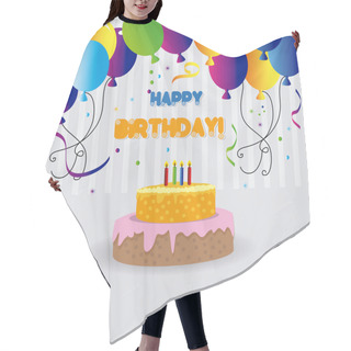 Personality  Happy Birthday Design Hair Cutting Cape