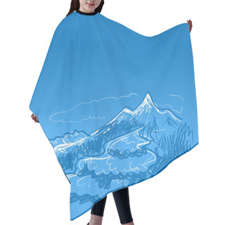 Personality  Blue Mountains And River. Hair Cutting Cape
