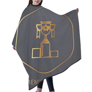 Personality  Award Golden Line Premium Logo Or Icon Hair Cutting Cape
