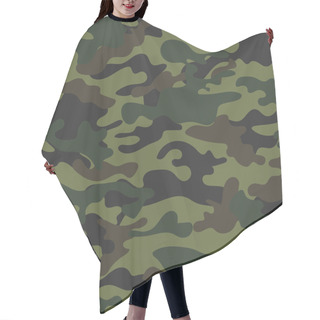 Personality  Picture With A Military Color Of The Ground  Khaki Hair Cutting Cape