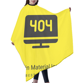 Personality  404 Error Minimal Bright Yellow Material Icon Hair Cutting Cape