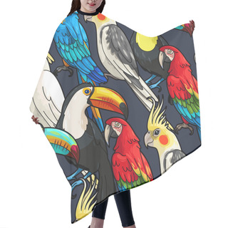 Personality  Seamless Macaw And Toucan Hair Cutting Cape