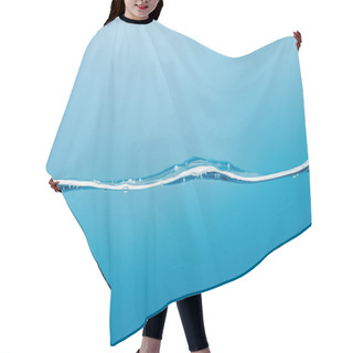 Personality  Transparent Pure Water Wave With Droplets On Blue Background Hair Cutting Cape