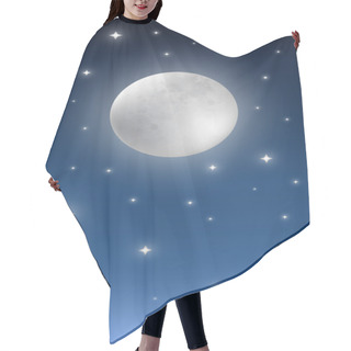 Personality  Full Moon On Starry Night Sky Background Hair Cutting Cape