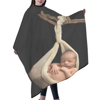 Personality  Newborn Baby Hanging On A Branch Hair Cutting Cape