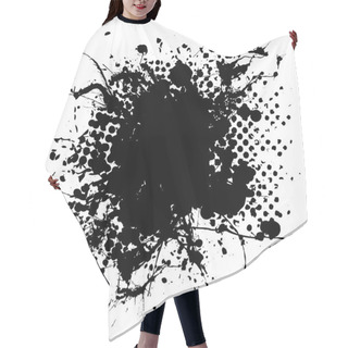 Personality  Large Halftone Ink Splat Hair Cutting Cape