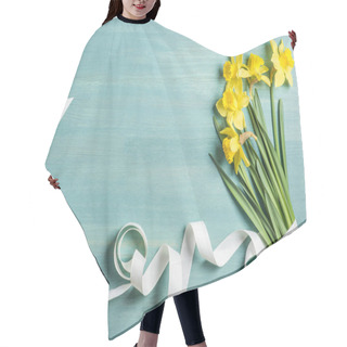 Personality  Yellow Daffodils And Ribbon Hair Cutting Cape