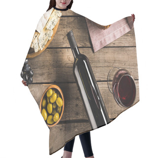 Personality  Wine, Bread, Olives And Cheese Hair Cutting Cape