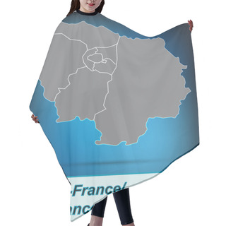 Personality  Map Of Ile-de-France Hair Cutting Cape