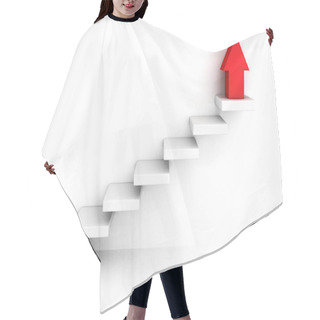 Personality  Growing Up Success Arrow And Upstairs Steps Ladder Hair Cutting Cape