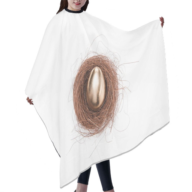 Personality  Golden Easter Egg In Nest  Hair Cutting Cape