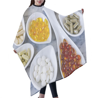 Personality  Variety Of Nutritional Supplements. Hair Cutting Cape