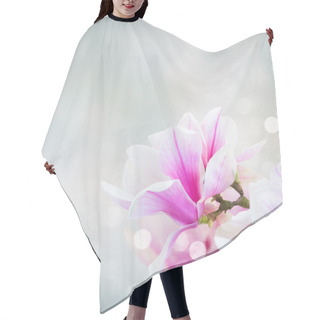 Personality  Blossoming Pink  Magnolia Flowers Hair Cutting Cape