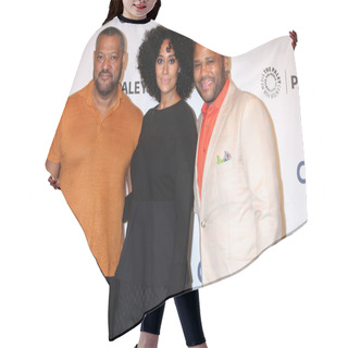Personality  Lawrence Fishburne, Tracee Ellis Ross And Anthony Anderson Hair Cutting Cape