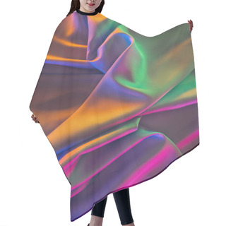 Personality  Orange And Green Shiny Silk Fabric Background Hair Cutting Cape