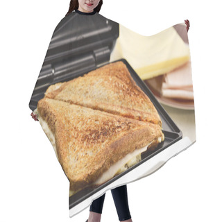 Personality  Toasted Sandwiches In A Sandwich Toaster Hair Cutting Cape