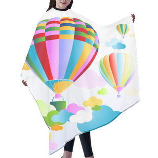 Personality  Sky With Air Balloon Hair Cutting Cape